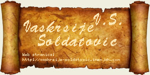 Vaskrsije Soldatović vizit kartica